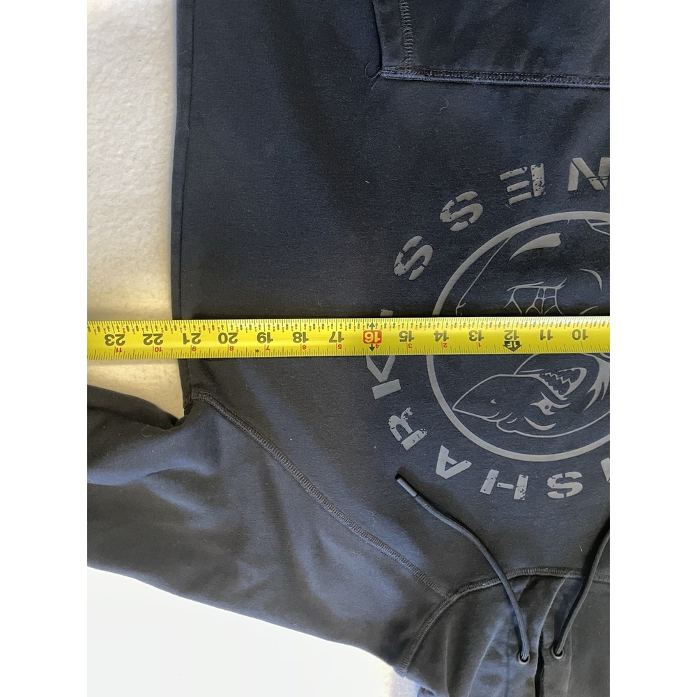 GYMSHARK Hoodie Men's Size Small Pull Over Black Athletic Sweatshirt Gym Logo - Picture 6 of 7